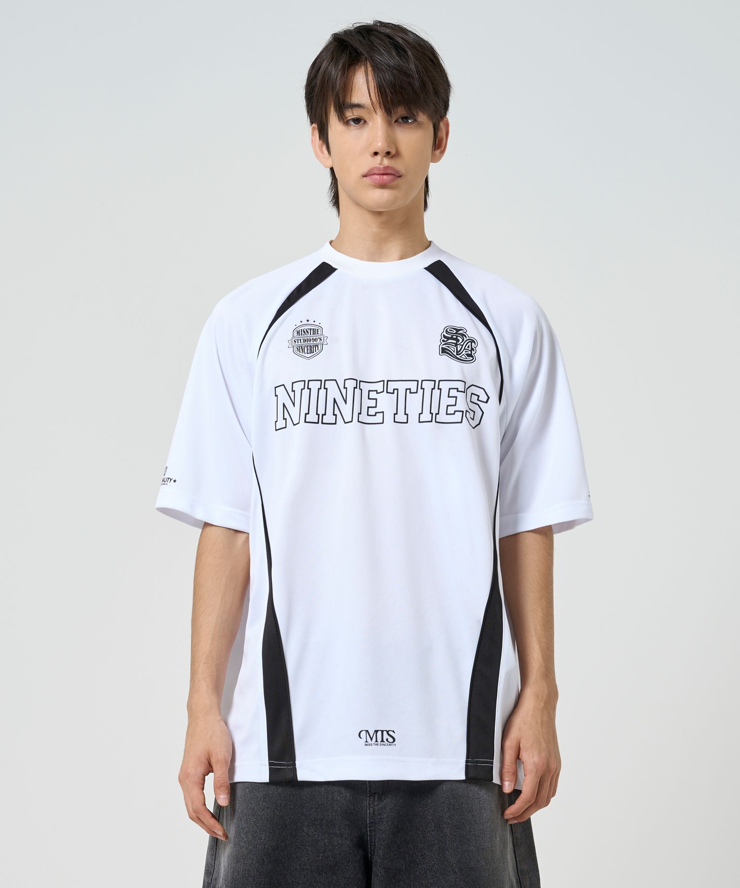 Tシャツ・カットソー 1993studio Sporty Mesh Raglan T-Shirt_Black MUSINSA公式 | 1993STUDIO Sporty Mesh Raglan T-Shirt_Blue