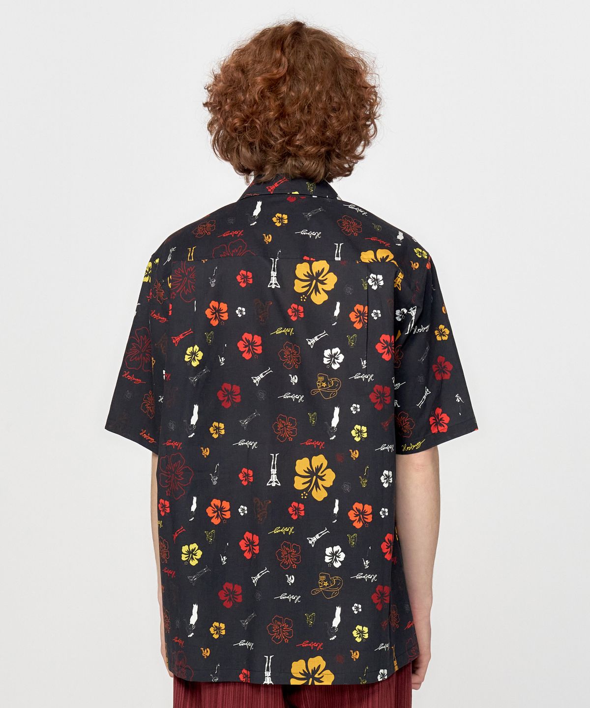 홍우성(HONGWOOSUNG) Hawaiian Print Opencollar Shirt_Black