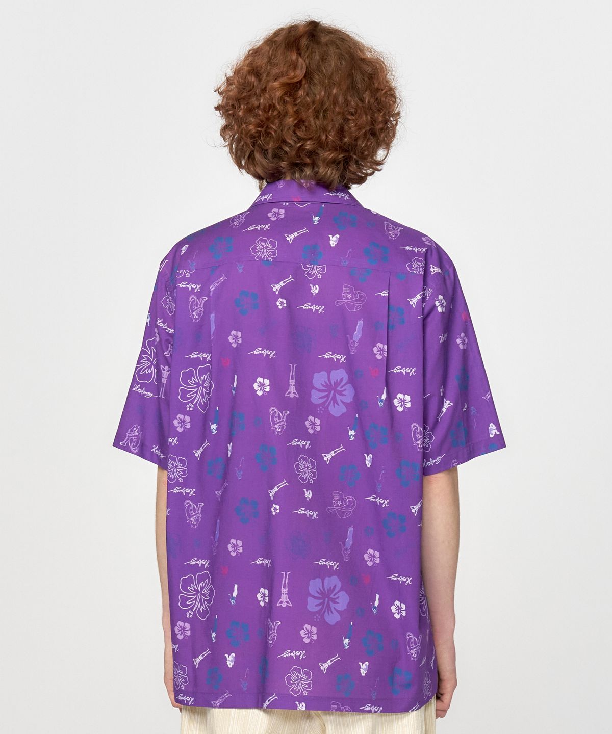 홍우성(HONGWOOSUNG) Hawaiian Print Opencollar Shirt_Purple