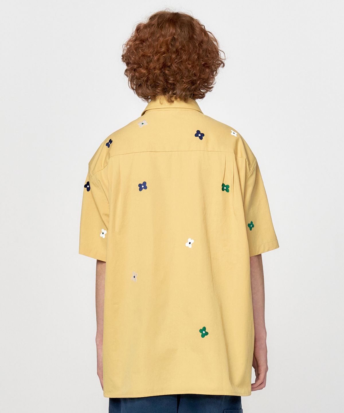 홍우성(HONGWOOSUNG) Embroidery Flower Shirt_Yellow