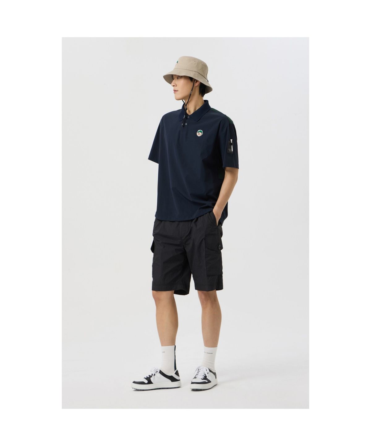 골든베어(GOLDEN BEAR) Ribstop Midi-Length Shorts_G4PAM25345BKX