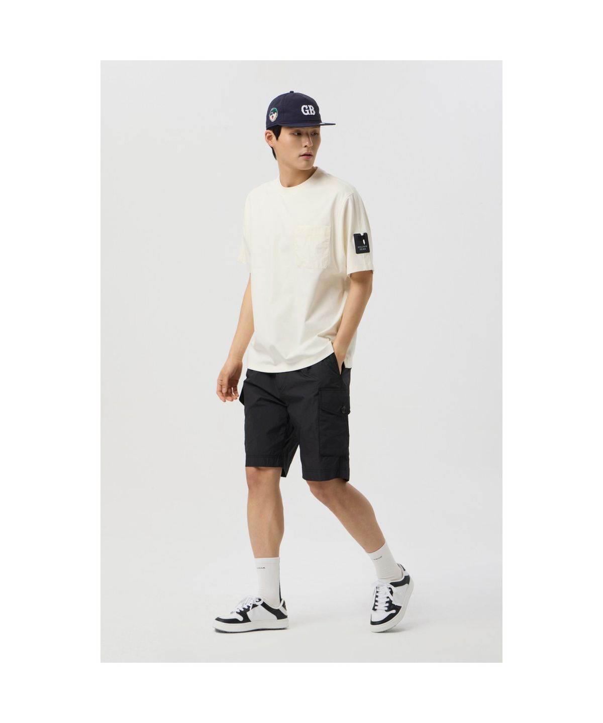 골든베어(GOLDEN BEAR) Ribstop Midi-Length Shorts_G4PAM25345BKX