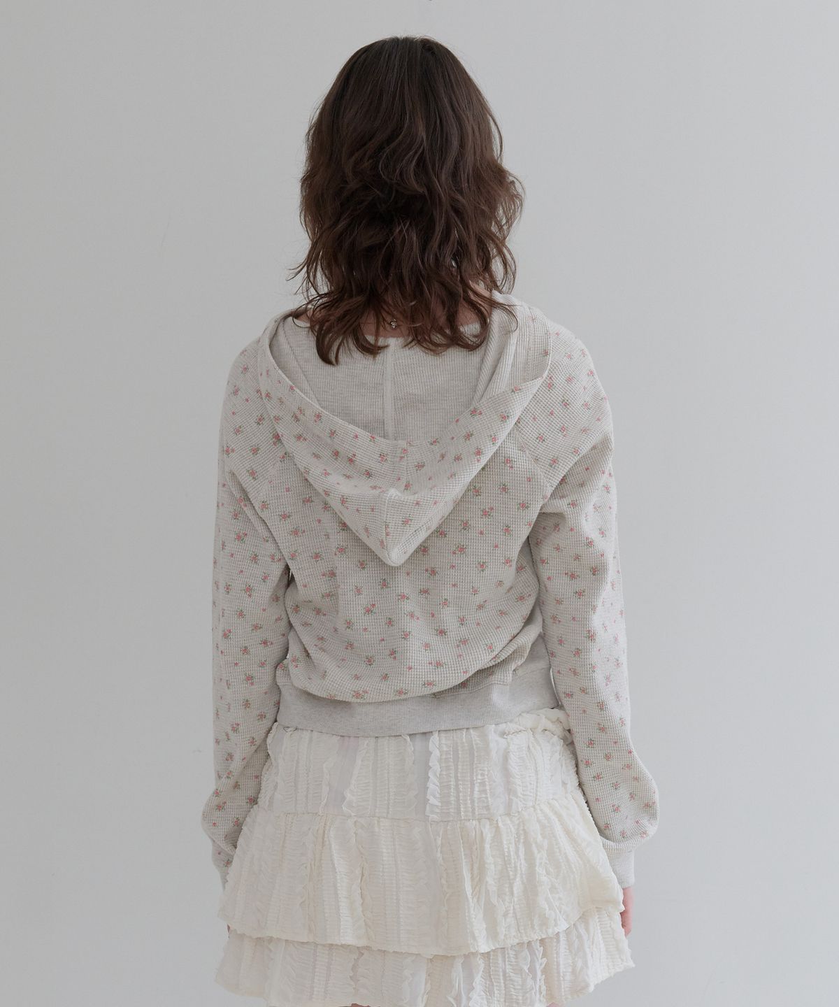 펀프롬펀(FUNFROMFUN) Bloom Waffle Half-Zip (Melange grey)