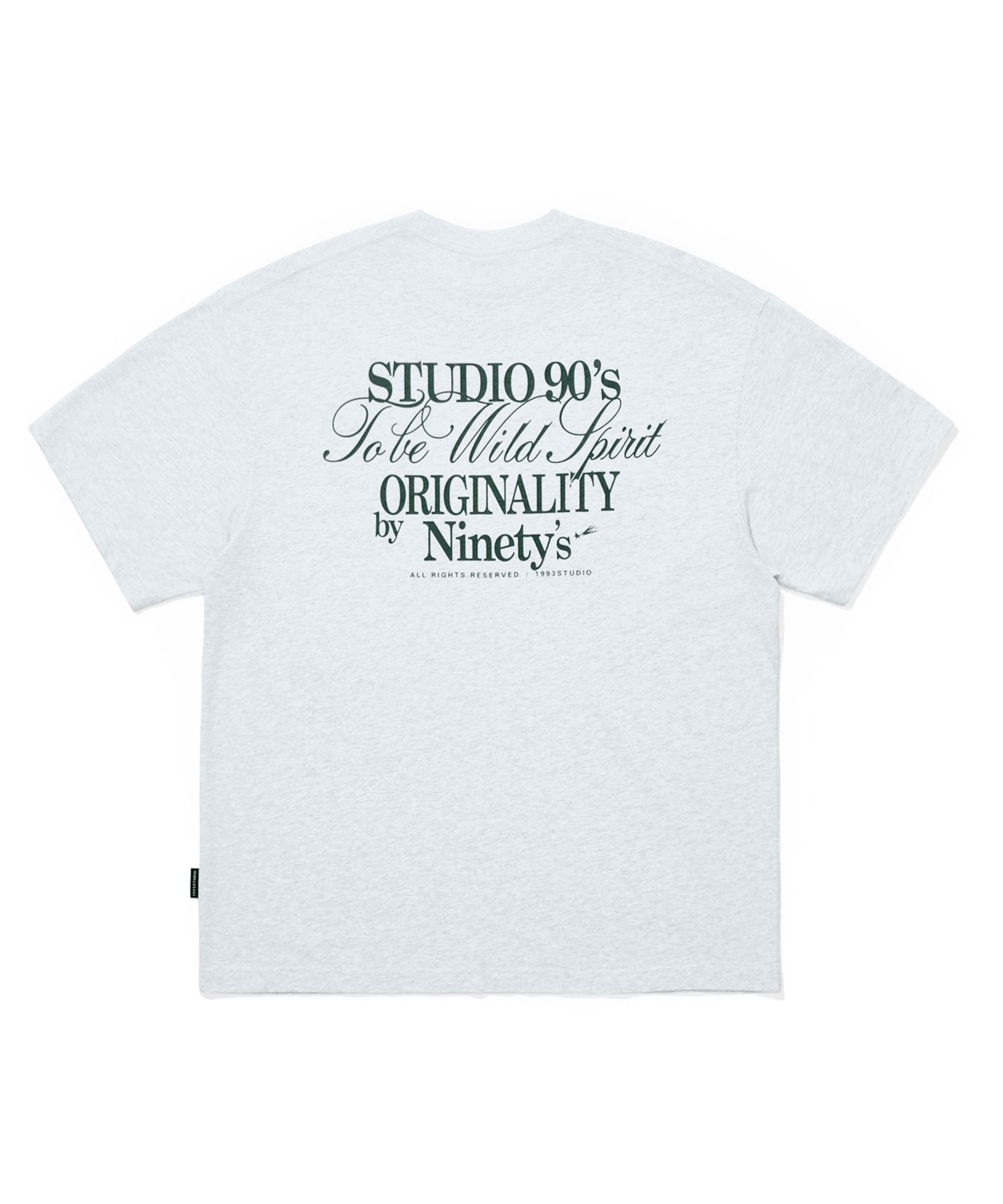 Tシャツ・カットソー 1993studio Vintage Lettering T-Shirt_Light Grey MUSINSA | 1993STUDIO Vintage Lettering T-Shirt_Light Grey