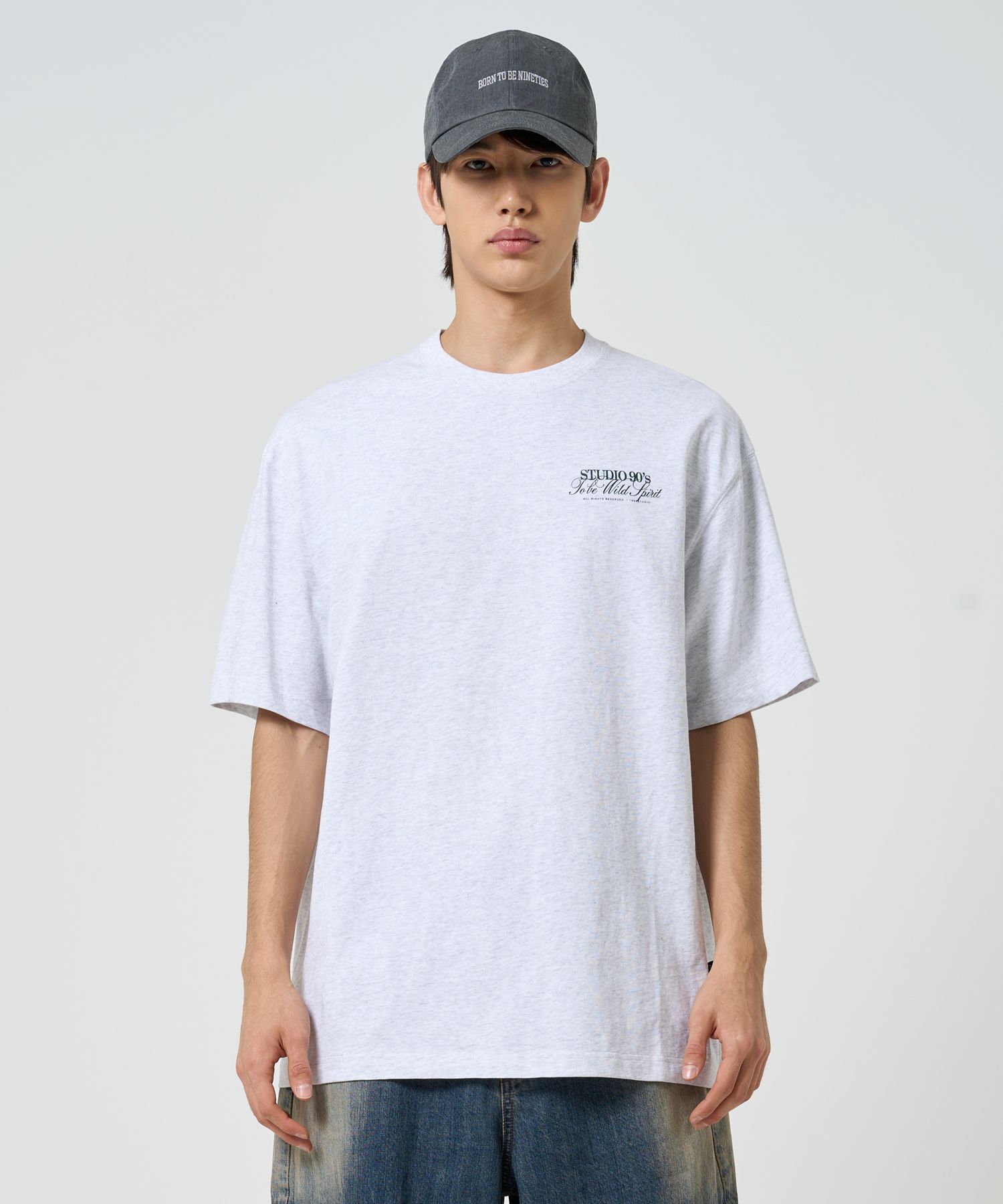 【1993studio】 Vintage lettering t-shirt / 追跡付 MUSINSA | 1993STUDIO Vintage Lettering T-Shirt_Black
