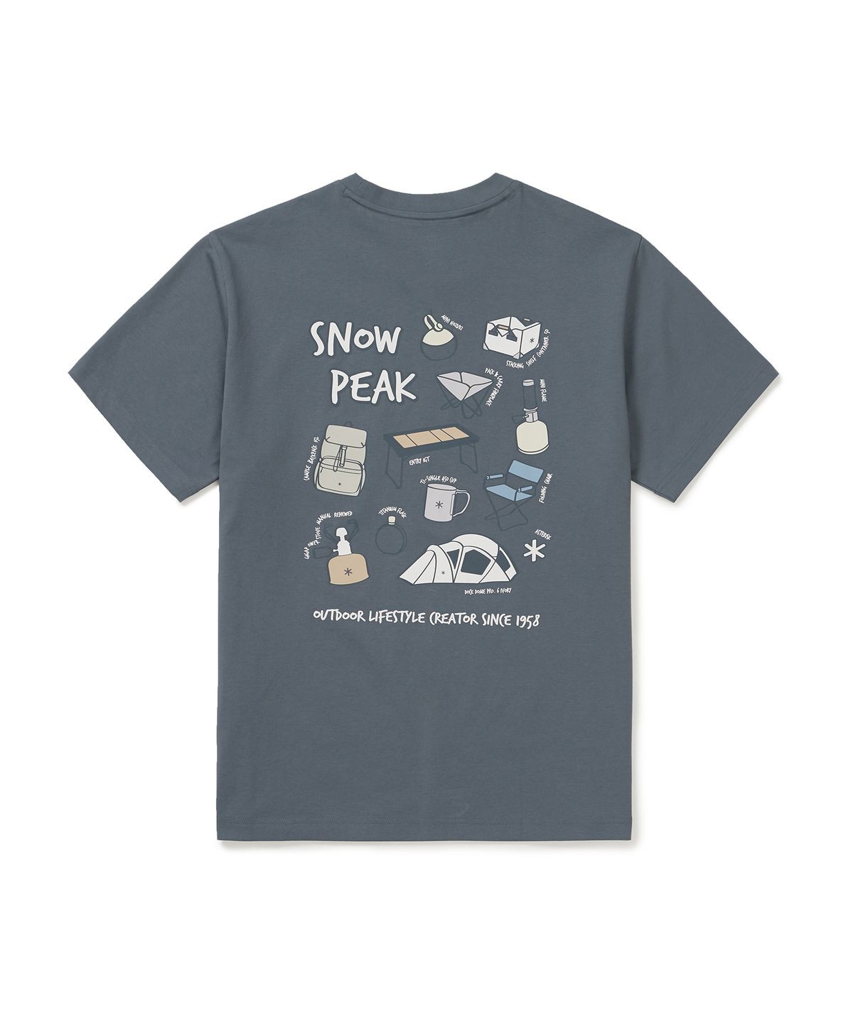 스노우피크 어패럴(SNOWPEAK APPAREL) 에어로쿨 기어 반팔 티셔츠 (S25MMFTS78) Pastel Blue