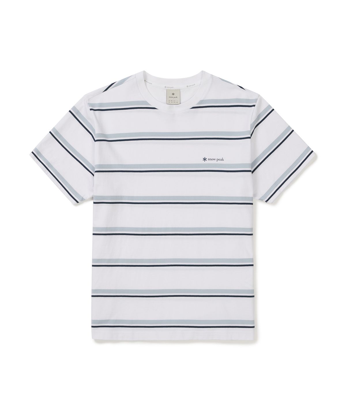스노우피크 어패럴(SNOWPEAK APPAREL) 코튼 스트라이프 반팔 티셔츠 (S25MMFTS49) Navy