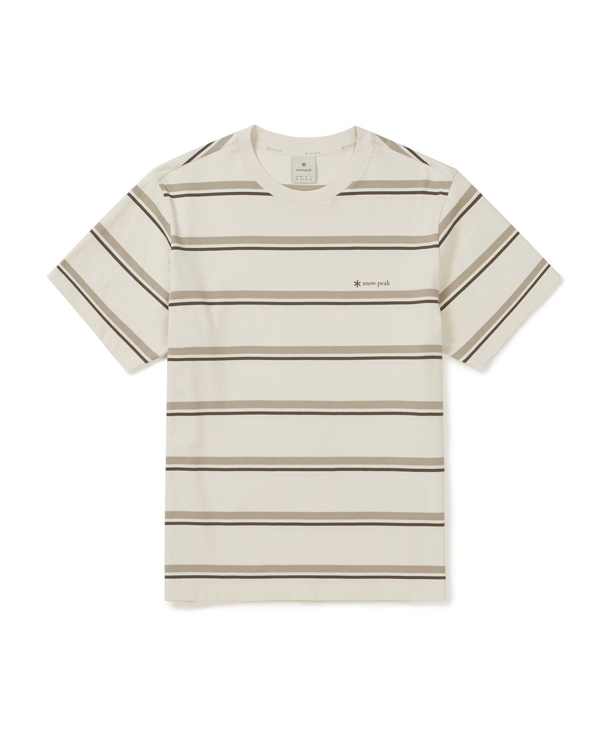 스노우피크 어패럴(SNOWPEAK APPAREL) 코튼 스트라이프 반팔 티셔츠 (S25MMFTS49) Brown