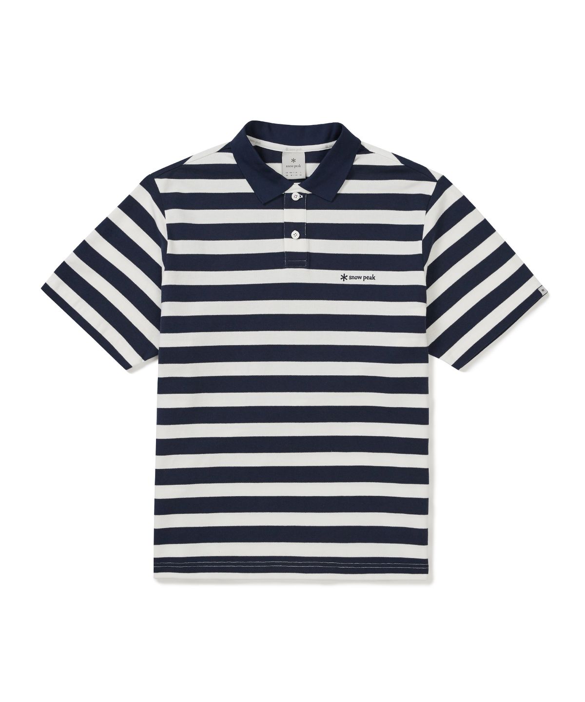 스노우피크 어패럴(SNOWPEAK APPAREL) 코튼 스트라이프 폴로 티셔츠 (S25MMFPS49) Navy