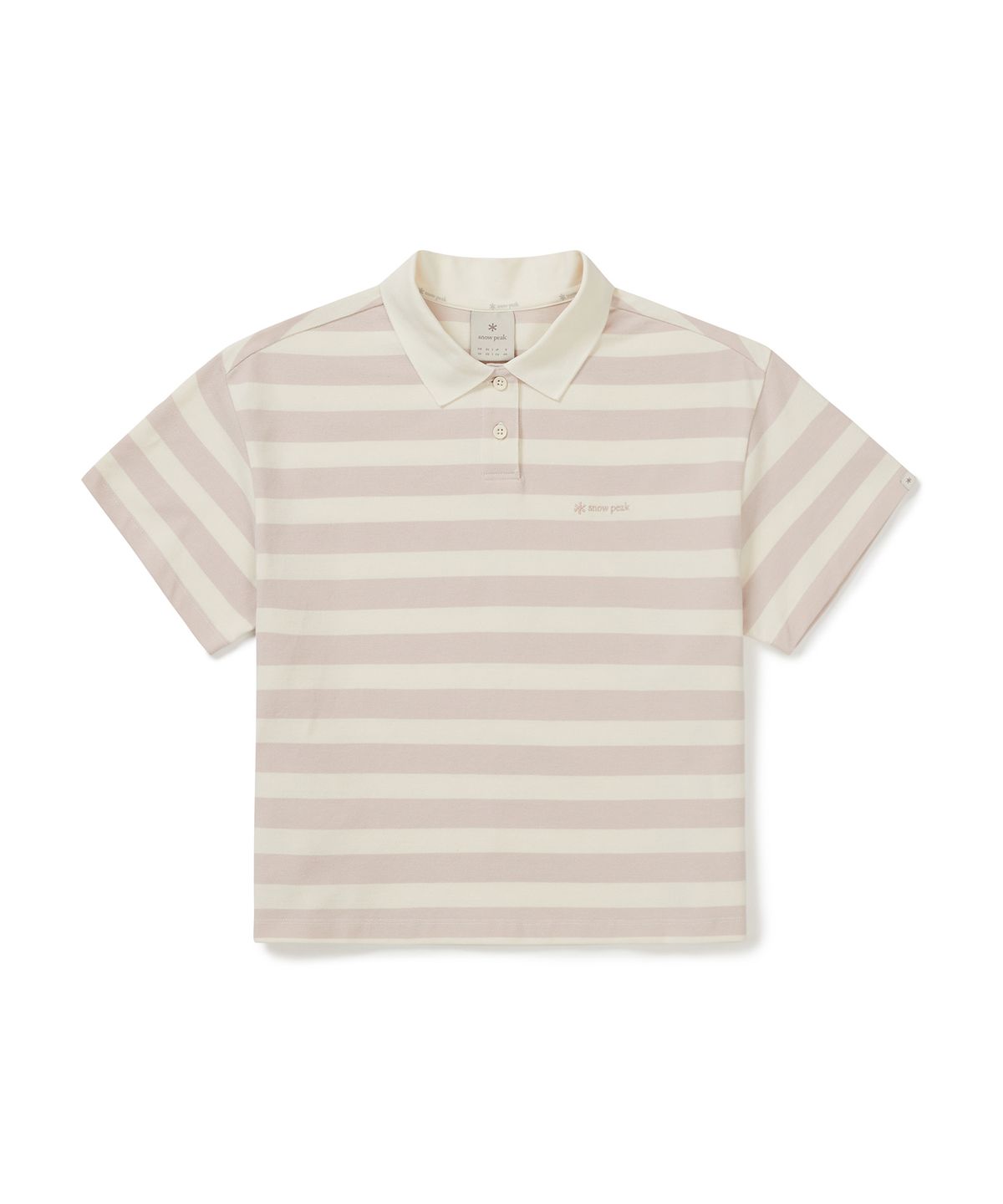 스노우피크 어패럴(SNOWPEAK APPAREL) 코튼 여성 스트라이프 폴로 티셔츠 (S25MWFPS69) Light Pink