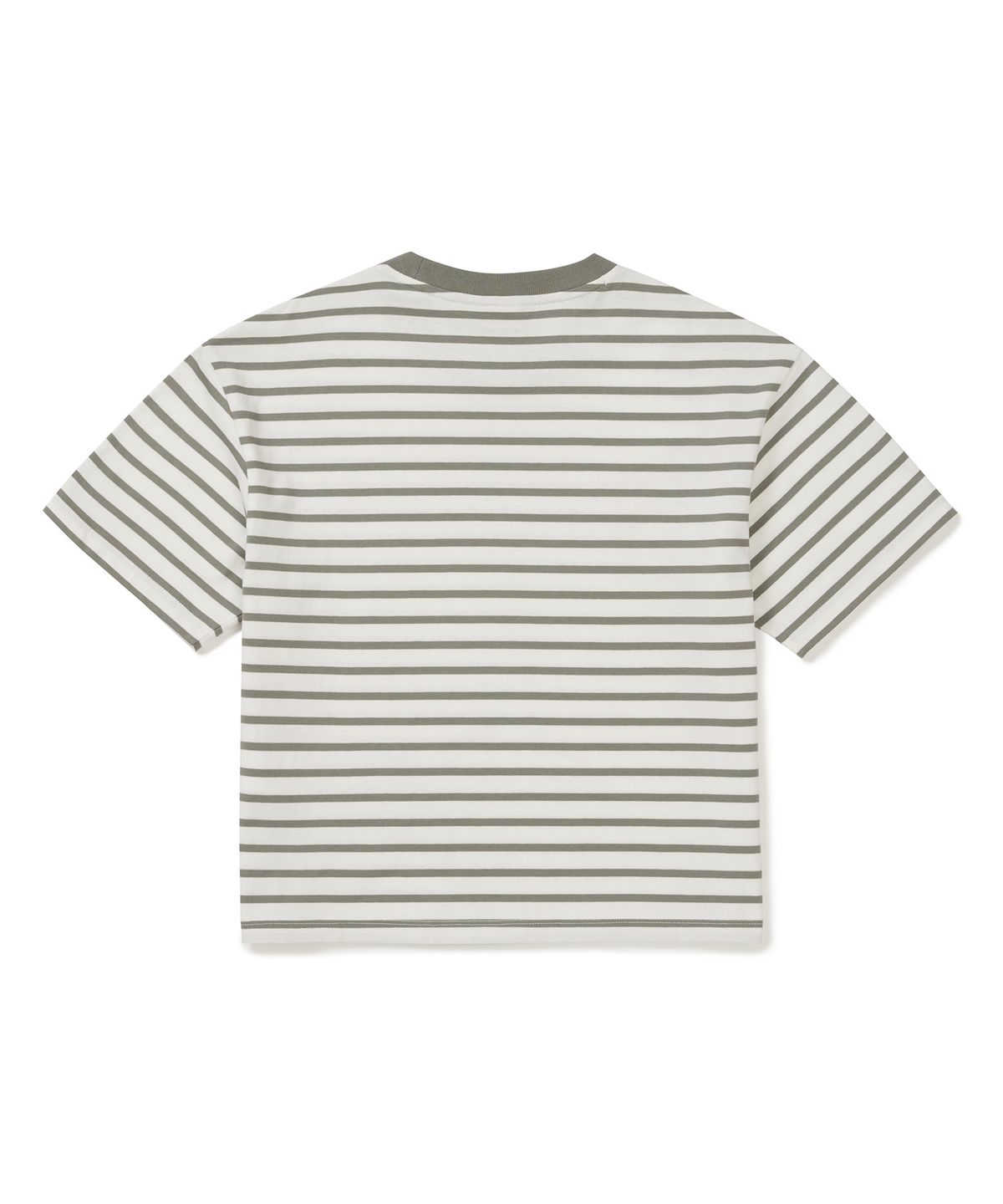 스노우피크 어패럴(SNOWPEAK APPAREL) 코튼 여성 스트라이프 세미크롭 반팔 티셔츠 (S25MWFTS69) Light Khaki