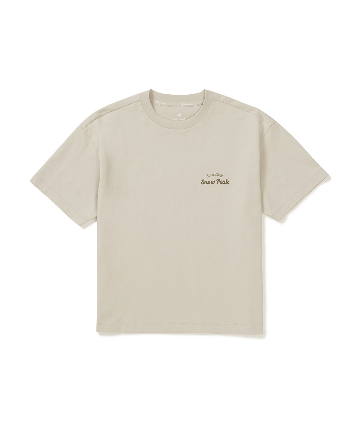 스노우피크 어패럴(SNOWPEAK APPAREL) 에어로쿨 여성 컬러 세미크롭 반팔 티셔츠 (S25MWFTS77) Light Beige