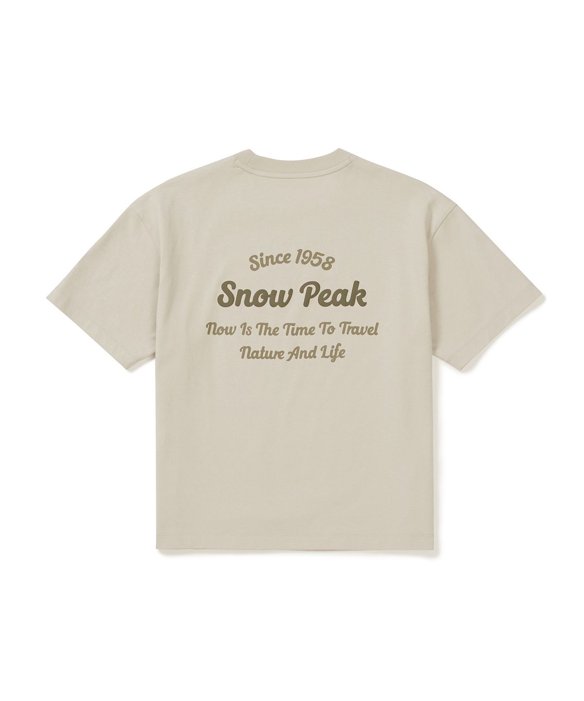 스노우피크 어패럴(SNOWPEAK APPAREL) 에어로쿨 여성 컬러 세미크롭 반팔 티셔츠 (S25MWFTS77) Light Beige