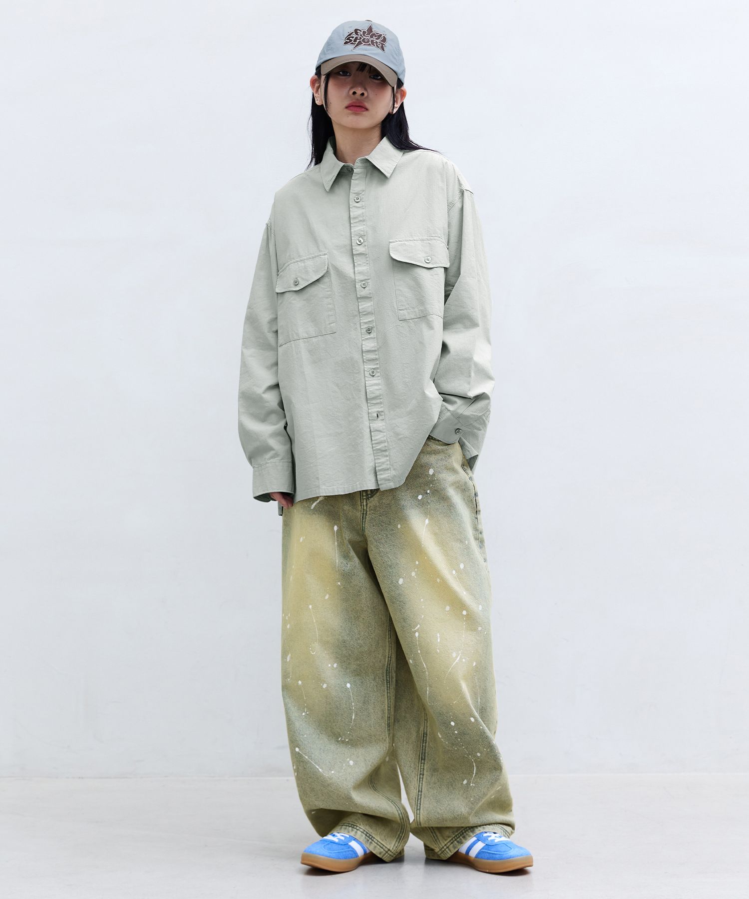 MUSINSA | FILLUMINATE Splash Wash Wide Denim Pants - Light
