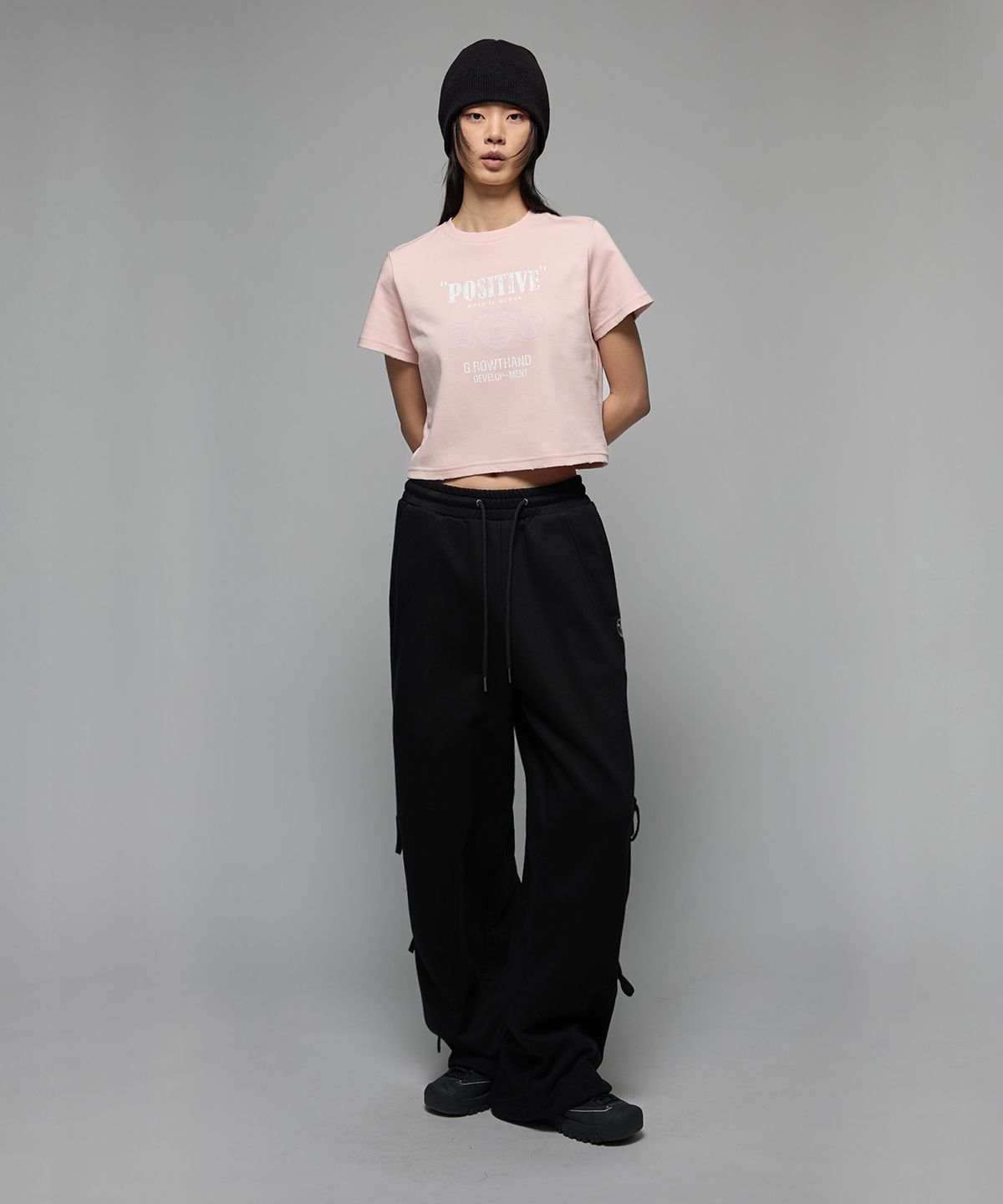 헤더헬렌(HEDER HELEN) Knot wide sweat PT black