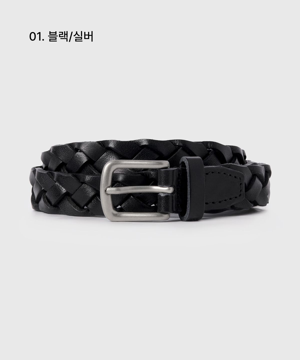 무신사 스탠다드 우먼(MUSINSA STANDARD WOMAN) 우먼즈 레더 볼드 위빙 슬림 벨트_20mm