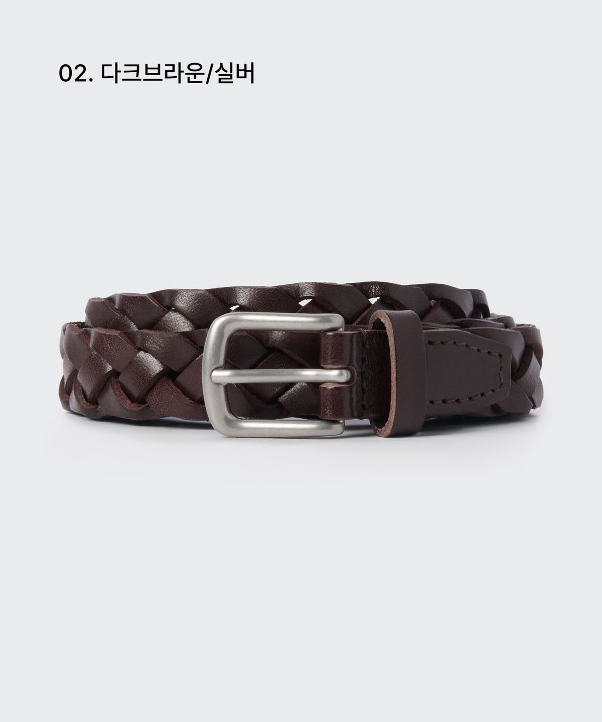 무신사 스탠다드 우먼(MUSINSA STANDARD WOMAN) 우먼즈 레더 볼드 위빙 슬림 벨트_20mm