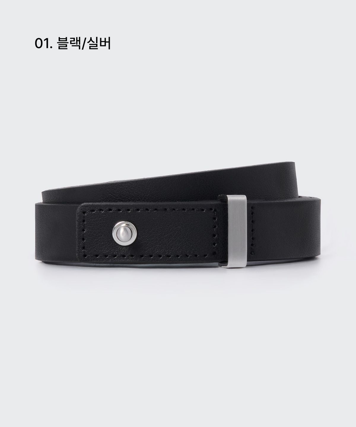 무신사 스탠다드 우먼(MUSINSA STANDARD WOMAN) 우먼즈 버클리스 레더 슬림 벨트_20mm