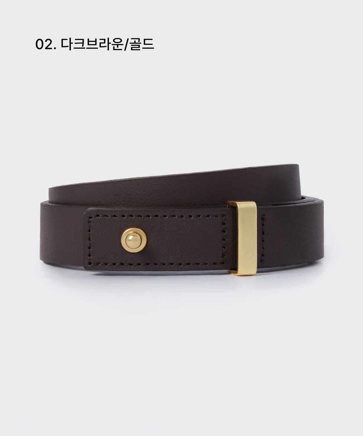 무신사 스탠다드 우먼(MUSINSA STANDARD WOMAN) 우먼즈 버클리스 레더 슬림 벨트_20mm