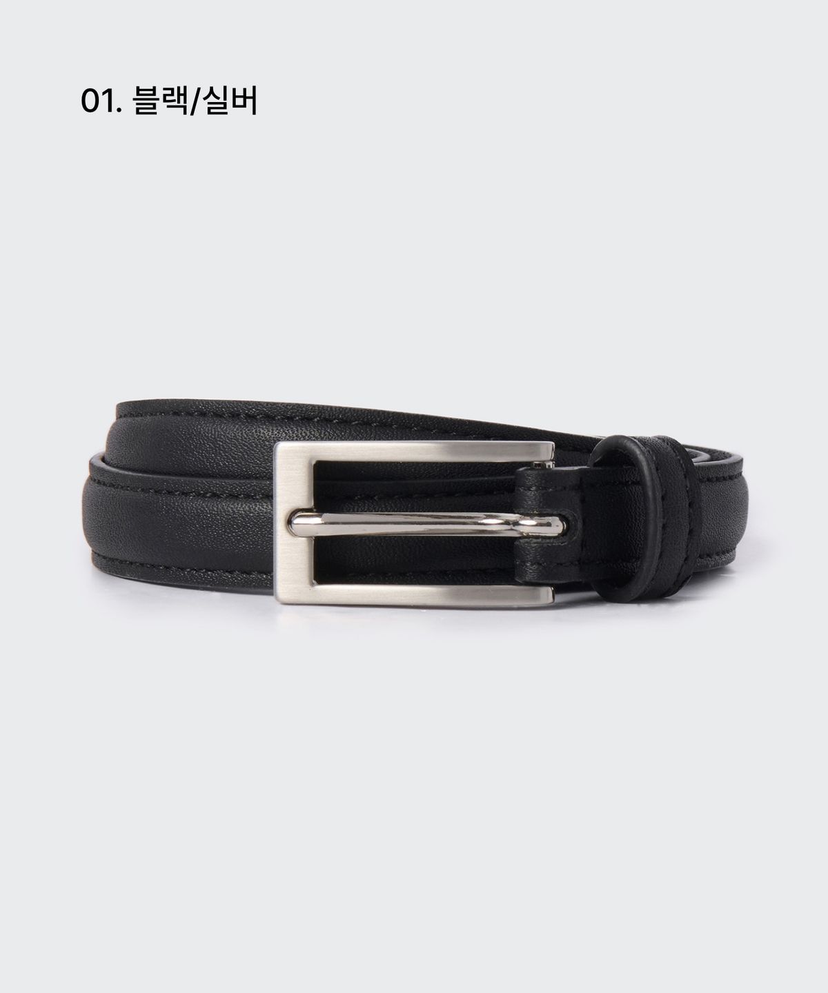 무신사 스탠다드 우먼(MUSINSA STANDARD WOMAN) 우먼즈 렉탱글 신세틱 레더 씬 벨트_15mm