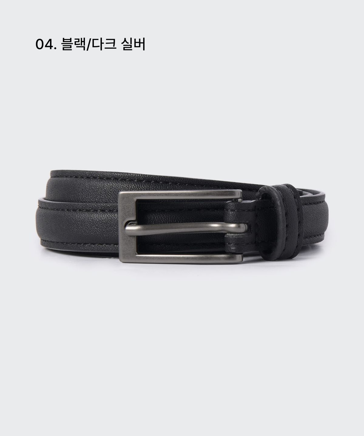 무신사 스탠다드 우먼(MUSINSA STANDARD WOMAN) 우먼즈 렉탱글 신세틱 레더 씬 벨트_15mm