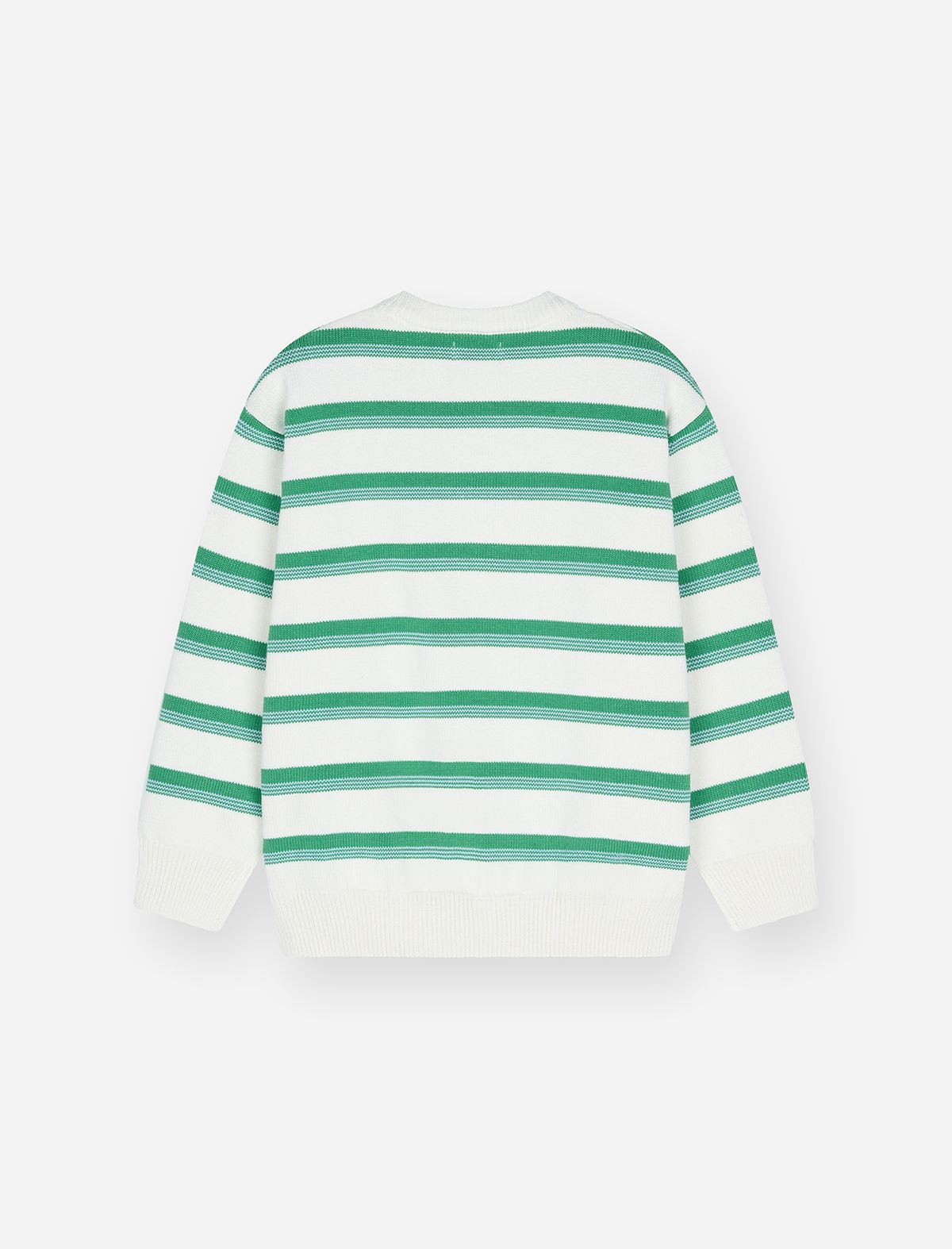 플랫웨이브 인 서울(FLATWAVE IN SEOUL) Aav Stripe Vintage Cotton Round Knit Ivory