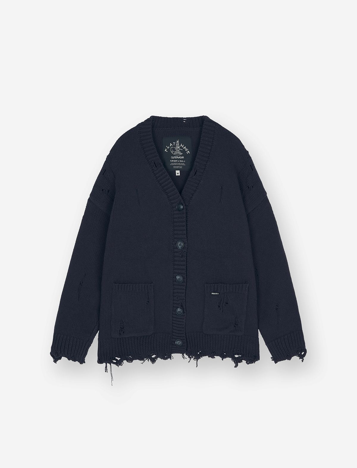 플랫웨이브 인 서울(FLATWAVE IN SEOUL) Xaos Vintage Cotton Cardigan Dark Navy