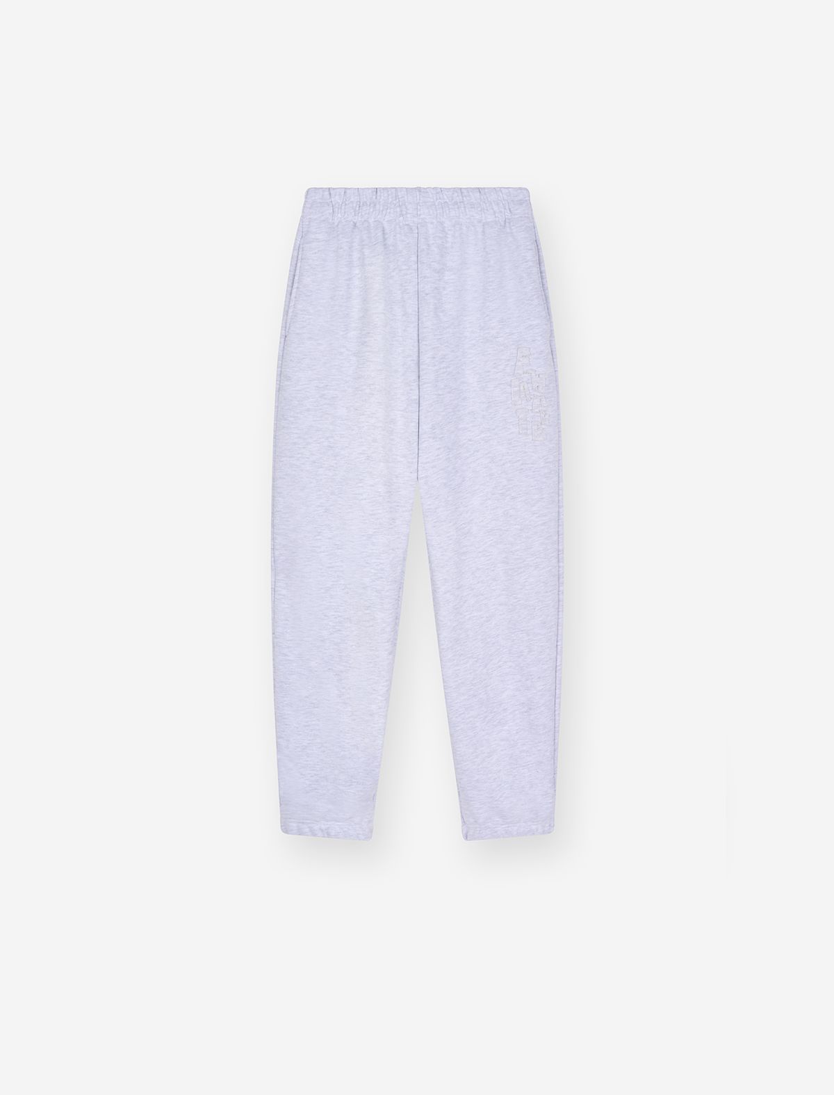 플랫웨이브 인 서울(FLATWAVE IN SEOUL) Soulu Patchwork Sweatshirt/pants Set Light Grey Melange