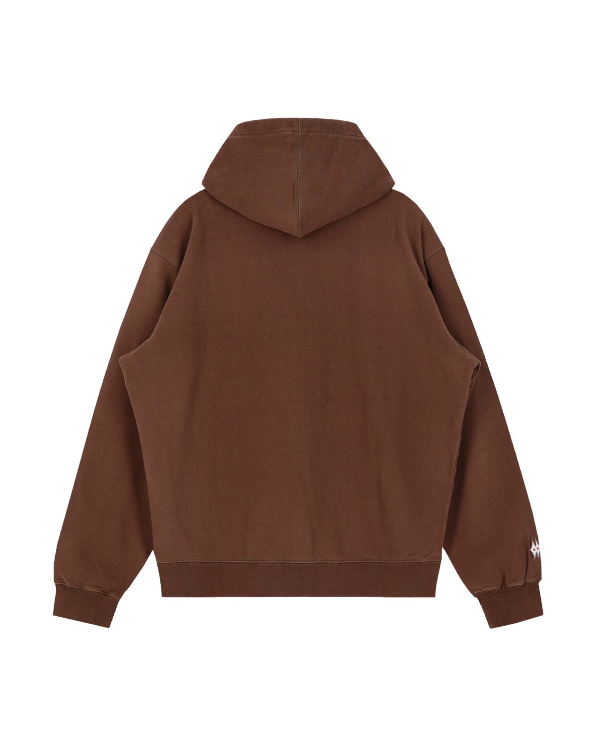 애프터매스(AFTERMATH) CONTRAST STITCH ZIP UP HOODIE (BROWN)