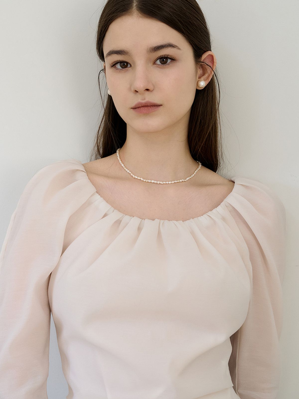 로트르드민(LAUTREDE MIN) Lautre Miu Puff Ivory Blouse