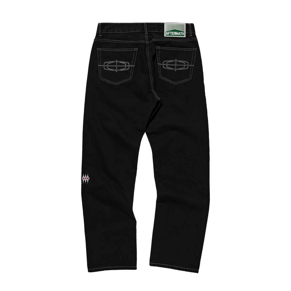 애프터매스(AFTERMATH) PIG DYED DENIM JEANS (BLACK)