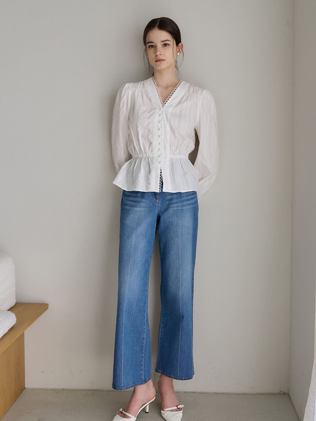 로트르드민(LAUTREDE MIN) Lautre Straight semi Bootcut Denim