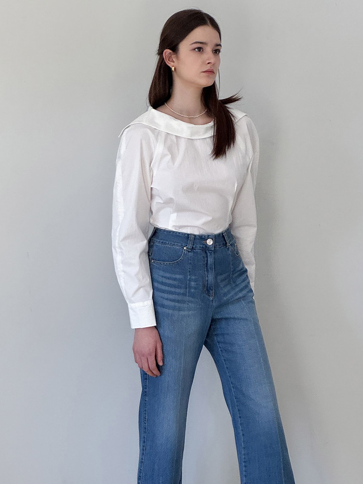 로트르드민(LAUTREDE MIN) Lautre Straight semi Bootcut Denim