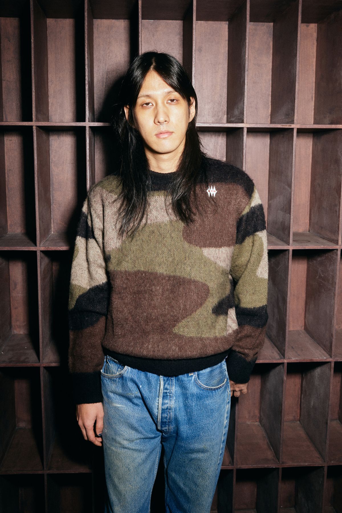 애프터매스(AFTERMATH) WOODLAND MOHAIR KNIT (WOODLAND)