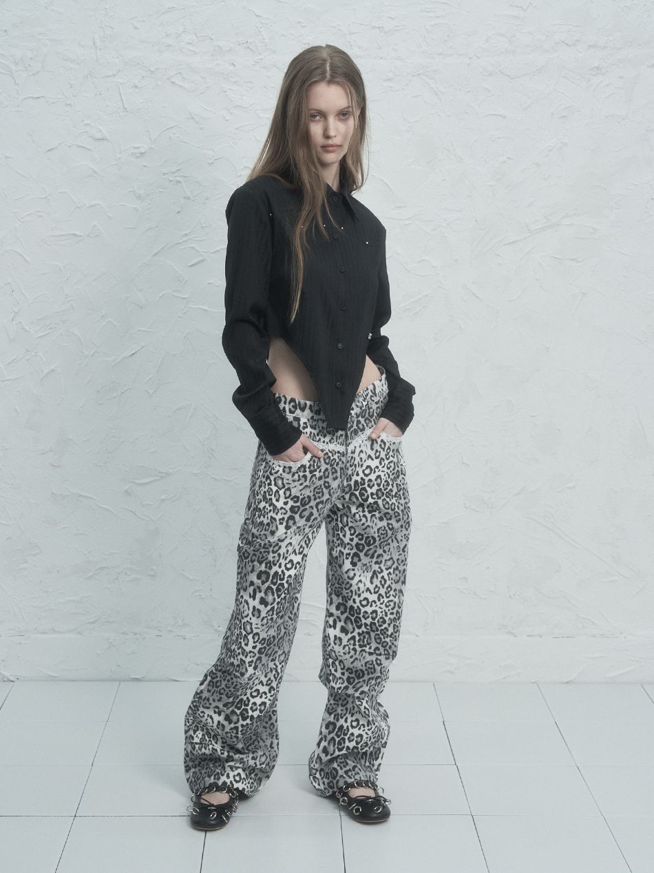 MUSINSA公式 | SETUPEXE LEOPARD LACE PANTS / WHITE