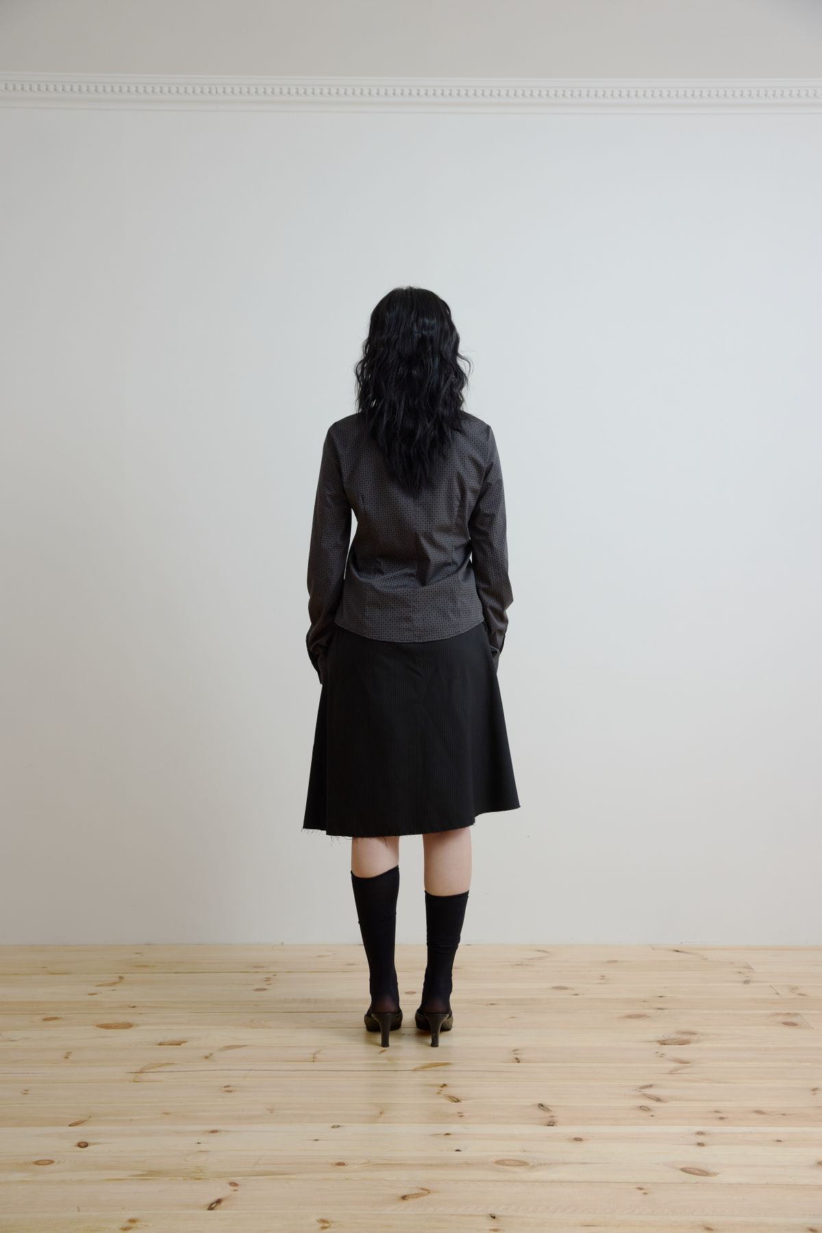 미와이후(MIYHOO) WEAVING STRIPE SKIRT