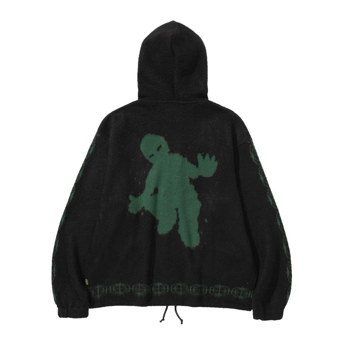 애프터매스(AFTERMATH) MOHAIR ZIP HOODIE (BLACK)