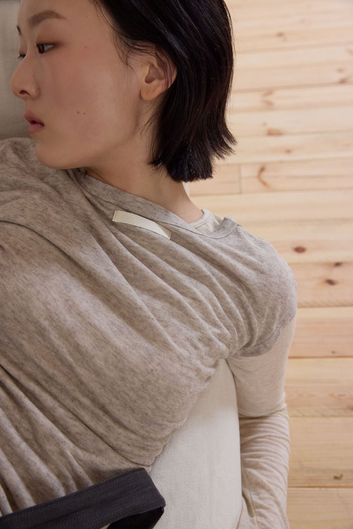 미와이후(MIYHOO) OHA BASIC TEE (LIGHT-BEIGE)