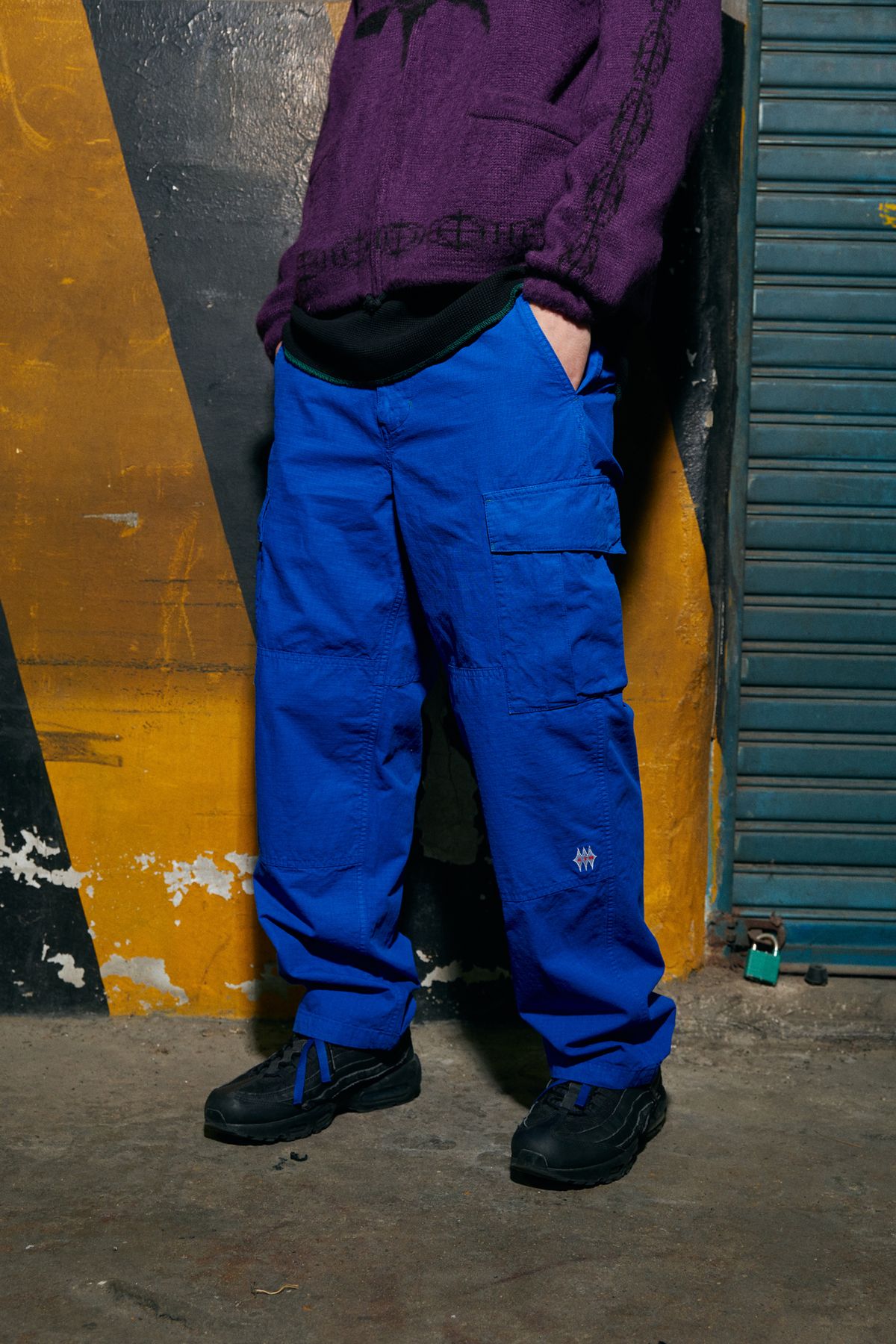 애프터매스(AFTERMATH) WASHED CARGO PANTS (BLUE)