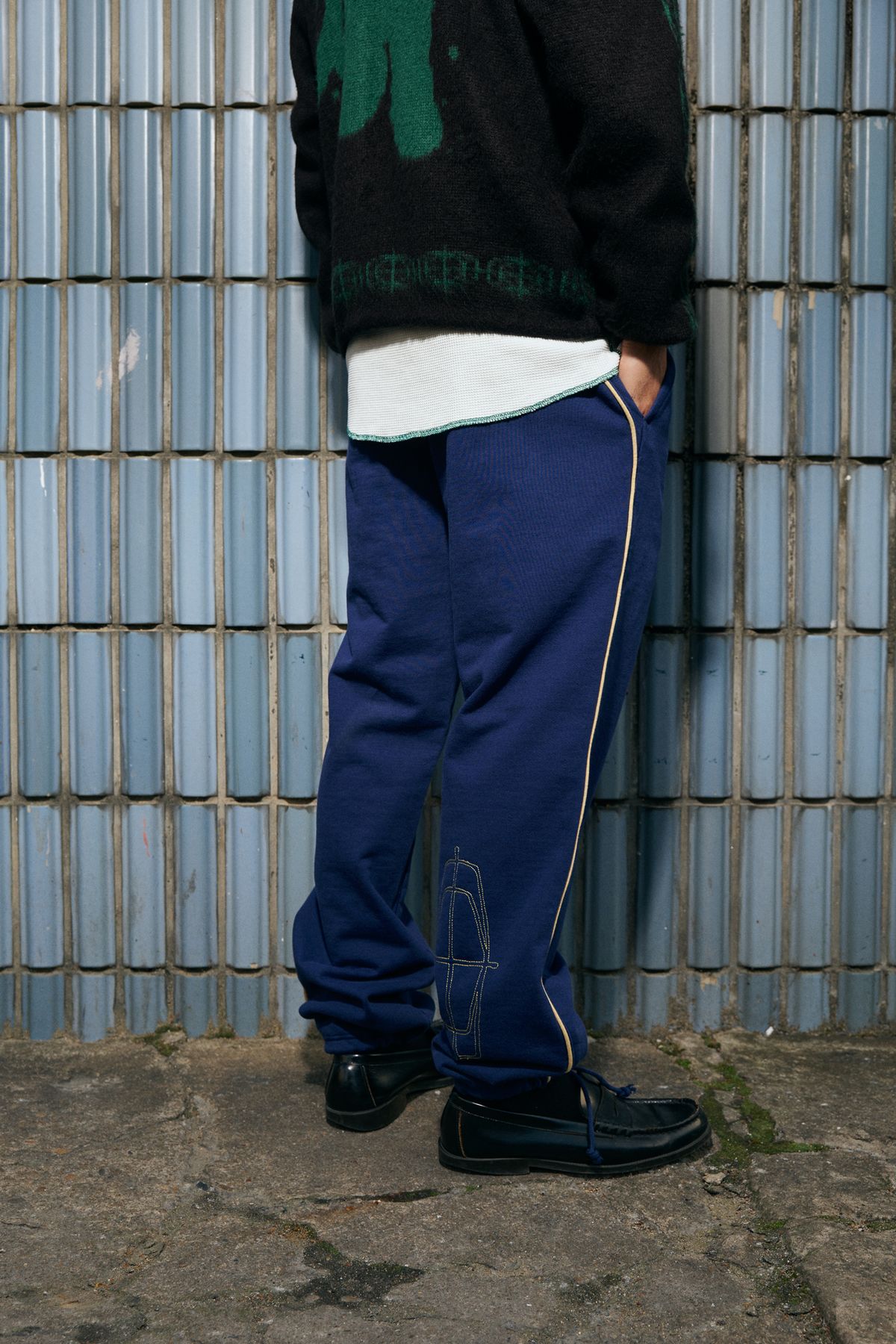 애프터매스(AFTERMATH) STRING SWEAT PANTS (NAVY)
