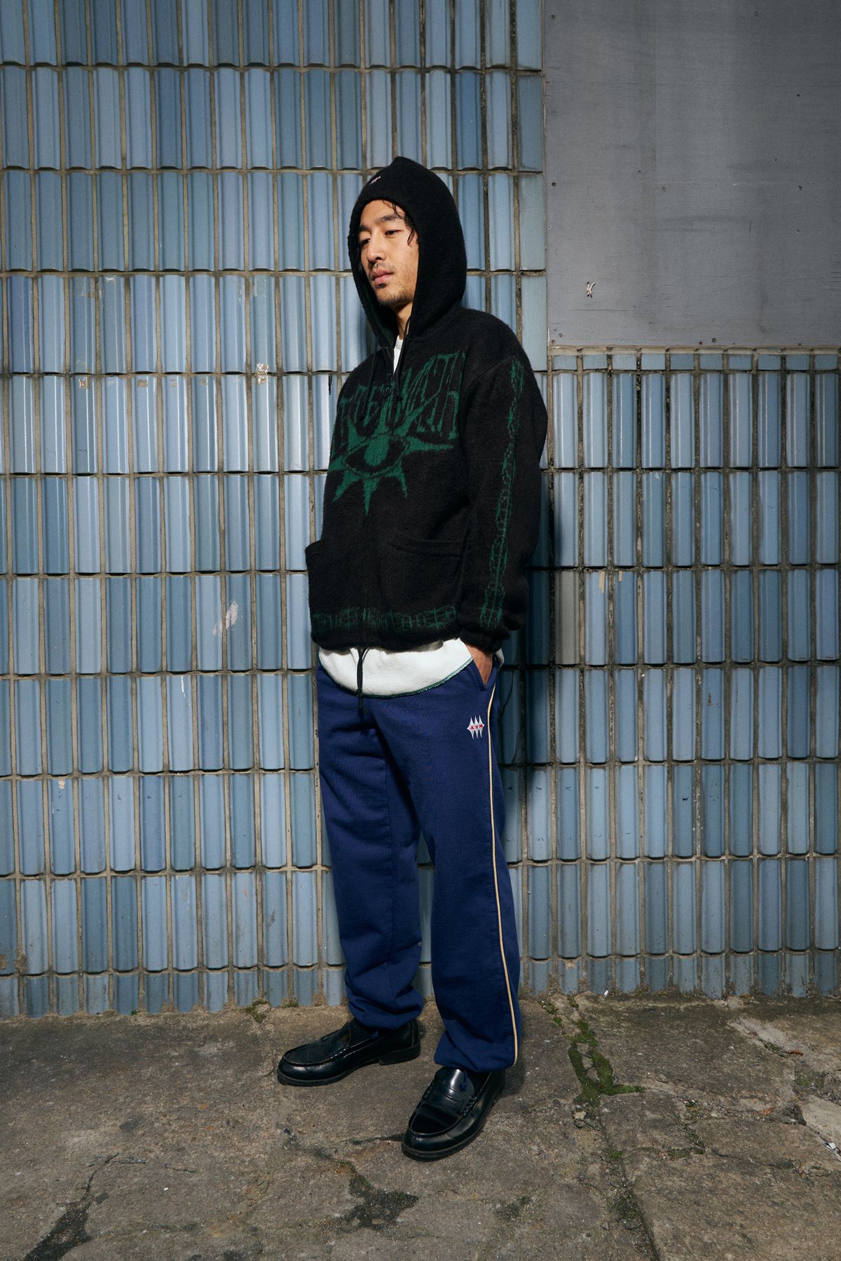 애프터매스(AFTERMATH) STRING SWEAT PANTS (NAVY)