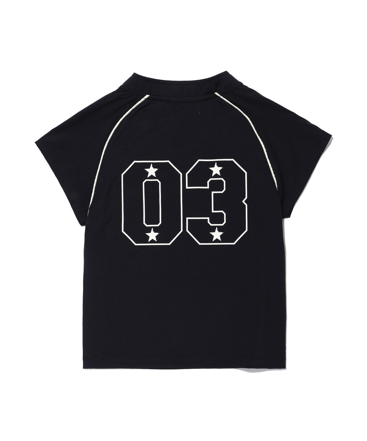 유희(YOUHEE) YOUHEE FOOTBALL JERSEY T-SHIRT BLACK