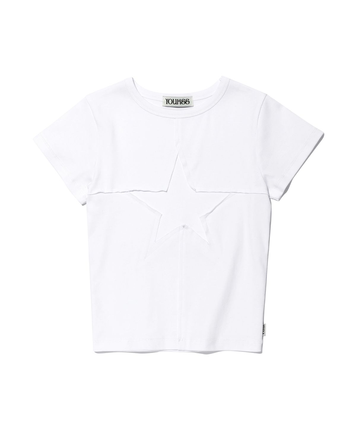 유희(YOUHEE) STAR SEAM OUT T-SHIRTS WHITE