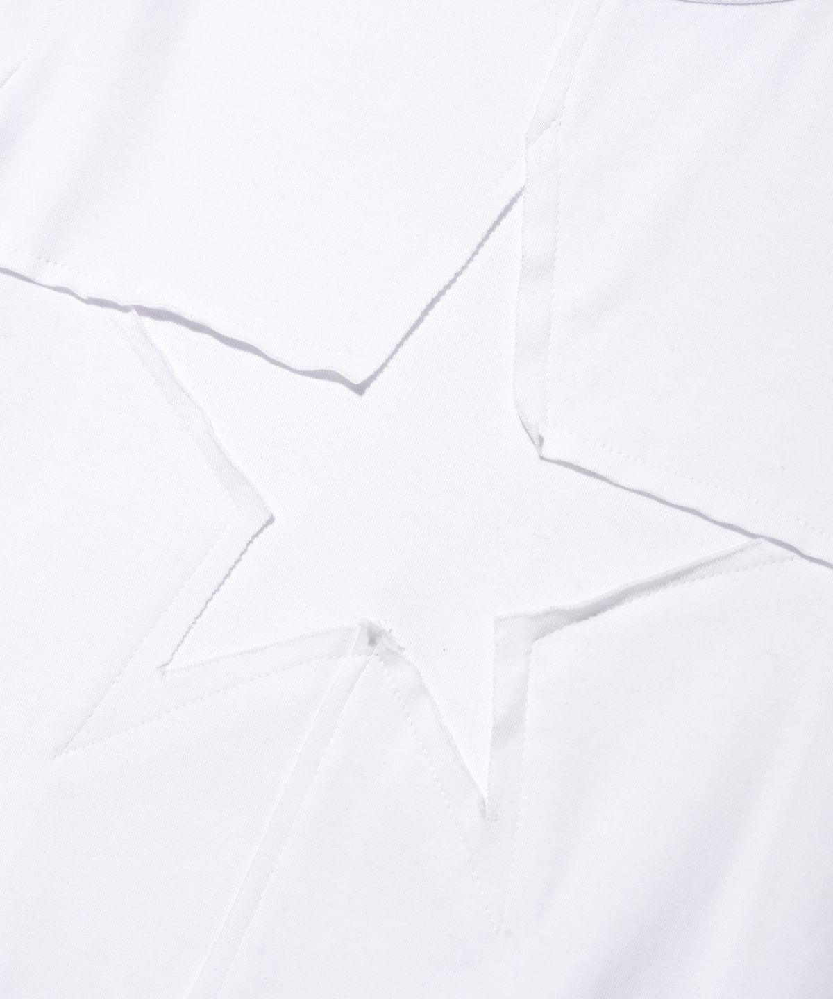 유희(YOUHEE) STAR SEAM OUT T-SHIRTS WHITE
