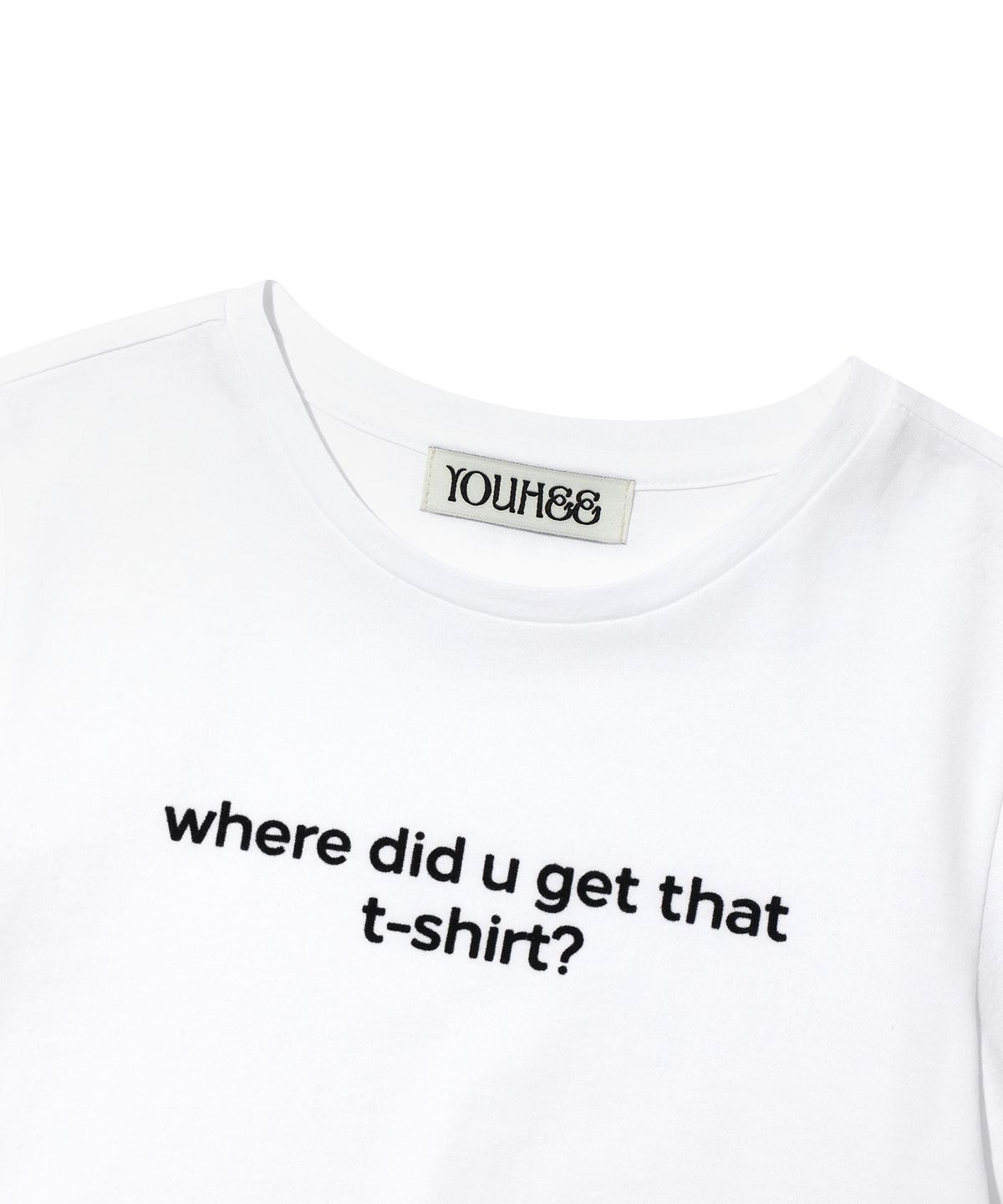 유희(YOUHEE) SMALL LETTERING T-SHIRT WHITE