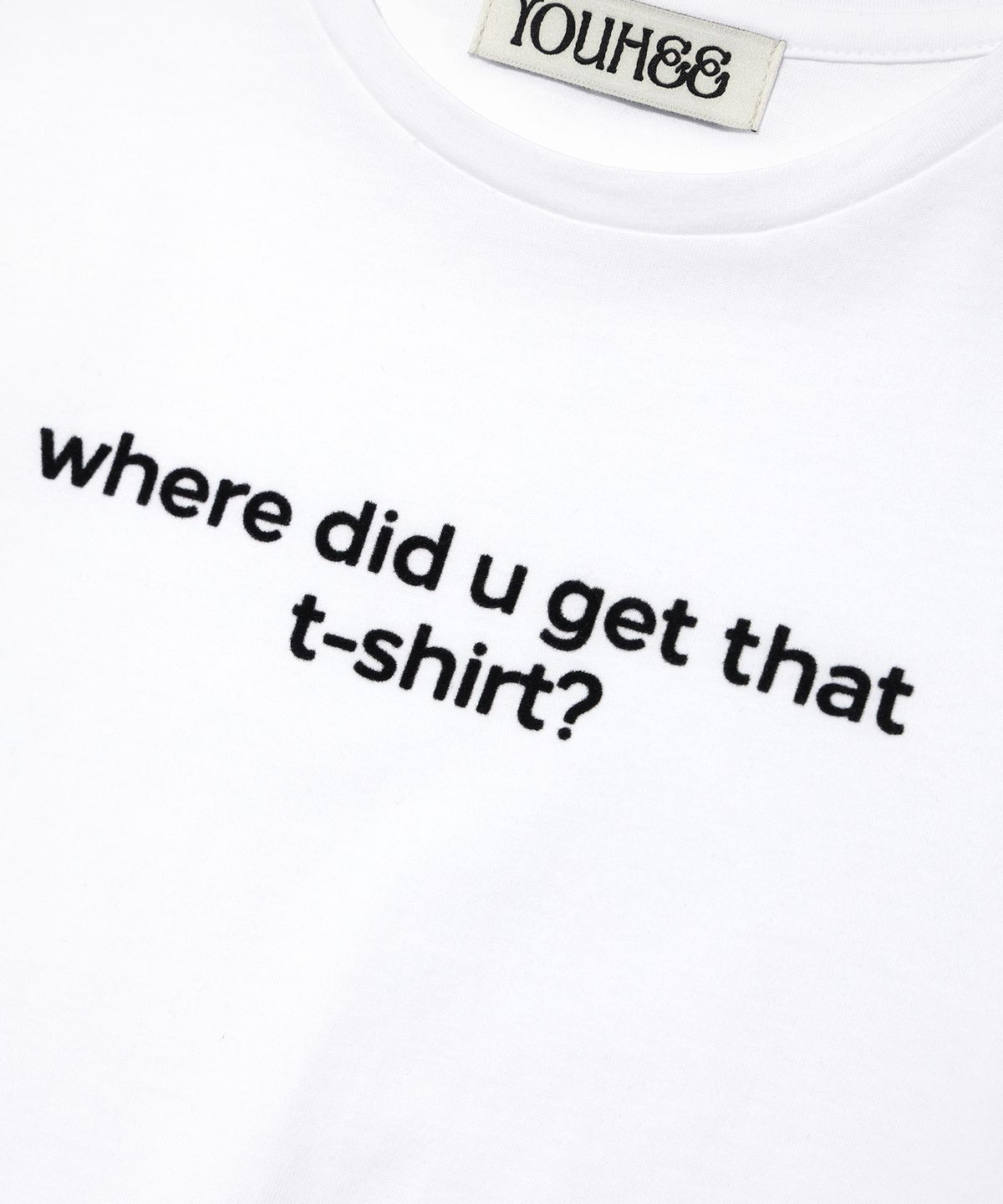 유희(YOUHEE) SMALL LETTERING T-SHIRT WHITE