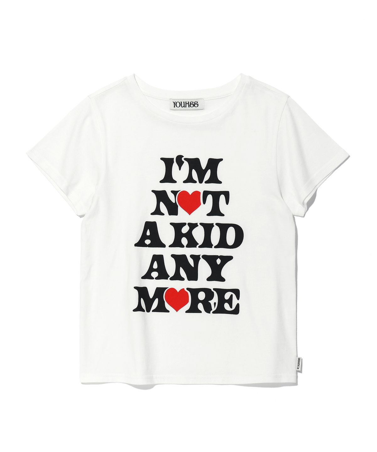 유희(YOUHEE) NOT A KID GRAPHIC T-SHIRT WHITE