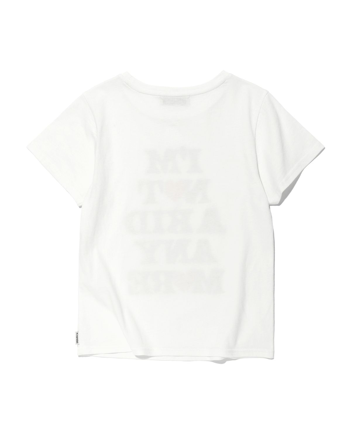 유희(YOUHEE) NOT A KID GRAPHIC T-SHIRT WHITE