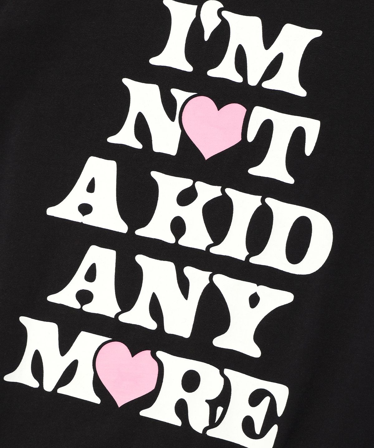 유희(YOUHEE) NOT A KID GRAPHIC T-SHIRT BLACK