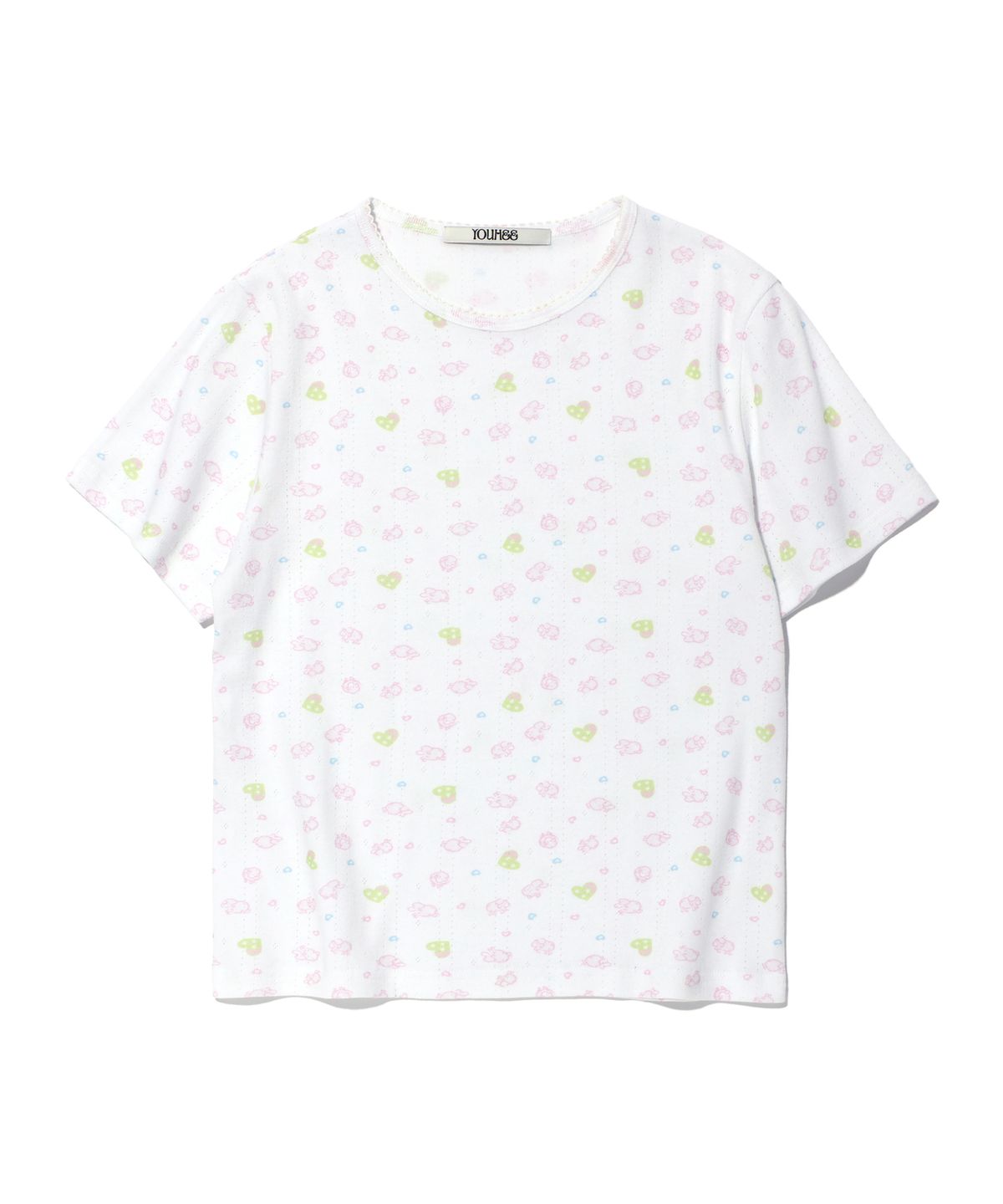 유희(YOUHEE) SHEEP PATTERN T-SHIRTS WHITE